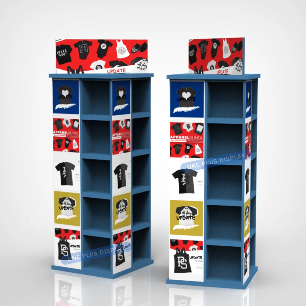 Hoge Kwaliteit Aangepaste Recyclebaar T Shirts Kartonnen Display Rack