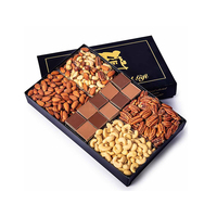 Boîte d'emballage cadeau en papier kraft écologique personnalisée, imprimée, jetable, pour fruits secs, noyaux et noix, vente en gros à prix réduit
