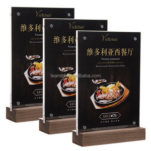 Walnut gỗ cơ sở t Shape Acrylic nam châm khung ảnh mộc mạc màu đen GỖ ĐÔI bên Acrylic Glass Khung ảnh 4 "x 6" 5 "x 7" - Product Image 1