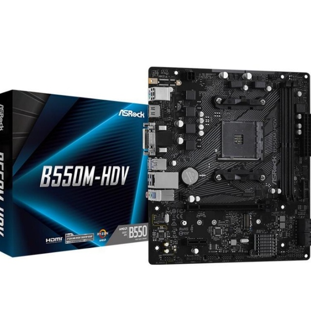 New ASROCK B550M-HDV AMD B550 Intel Chipset Motherboard with Socket AM4 DDR4 Double Channel 64GB RAM SATA Ports for Desktop