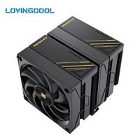 Lovingcool 2026 Nouvelle Arrivée Refroidisseur d'air pour CPU de jeu à double tour avec roulement hydraulique, en cuivre et aluminium, et 6 caloducs en cuivre