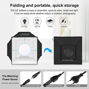 Nouveau PU5042 PULUZ 40cm <span class=keywords><strong>Studio</strong></span> photo Boîte photo Photographie Softbox <span class=keywords><strong>Studio</strong></span> portable pliable Tente de prise de vue Kit de boîte 4 couleurs de <span class=keywords><strong>fond</strong></span> - Product Image 2