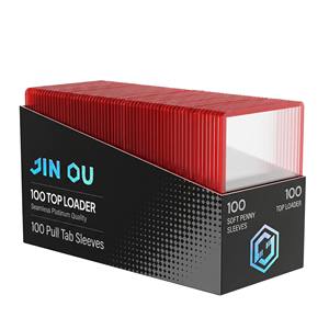 JIN OU Rainbow Edge Toploader 3"x4" Porte-cartes de collection de taille standard, lot de 25 pièces pour collectionneurs - Product Image 1