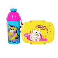 Boîte à lunch en plastique pour enfants, sans BPA, avec gourde, vente en gros