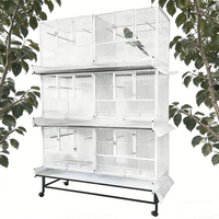 Cage à oiseaux de luxe en fer forgé, grande cage extérieure pour pinsons, vivarium pour oiseaux, cage à perroquets mobile, cage d'élevage pour canaris