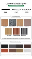 Planches de terrasse en composite WPC fluorescentes modernes pour l'extérieur, avec grain de bois en relief 3D, pour l'installation extérieure des villas