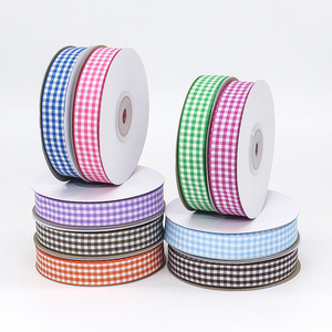 Usine en gros Ecosse Angleterre Plaid ruban 1.5 cm bricolage ornements de cheveux avec arc idyllique pour les décorations de Noël - Product Image 2