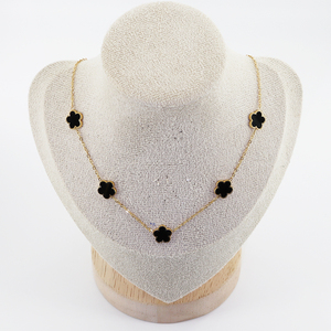 Tréboles <span class=keywords><strong>de</strong></span> concha <span class=keywords><strong>de</strong></span> moda Collar <span class=keywords><strong>de</strong></span> flores <span class=keywords><strong>de</strong></span> cinco <span class=keywords><strong>hojas</strong></span> Acero inoxidable cinco <span class=keywords><strong>hojas</strong></span> joyería <span class=keywords><strong>de</strong></span> trébol <span class=keywords><strong>de</strong></span> la suerte Collar <span class=keywords><strong>de</strong></span> flores para mujer - Product Image 6