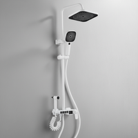 Ensemble de douche moderne de haute qualité en laiton avec affichage numérique LED, thermostatique, touches de piano contemporaines et jet de pluie doux massant
