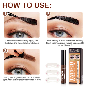 ELAIMEI OEM ODM Gel Sourcils Peel-Off Teinté Brun Foncé Imperméable Longue Durée Marque Privée pour Service de Personnalisation de Logo en Usine - Product Image 3