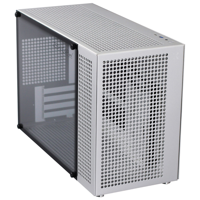 ZZEW C4P Full Aluminum Mid Tower MATX Computer Case Side Panel Window Fits ATX Power Supply 360 Water Cooling Compatible 99%
