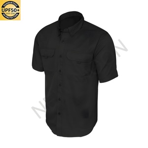Camisa de Pesca Personalizada para Hombre, Protección Solar, Doble Bolsillo, Abertura Trasera, Manga Corta, Ropa de Trabajo Informal - Product Image 4