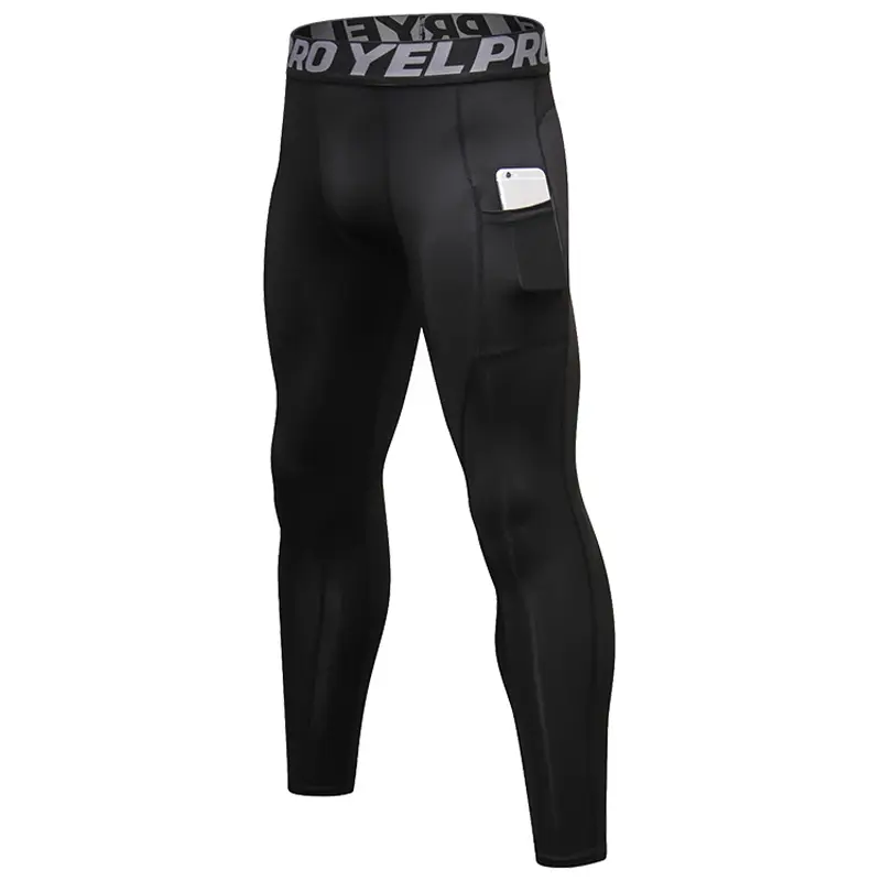Fitness Men's Running Tights High Elastic Compression Sports Leggings Quick Dry men Pants Gym