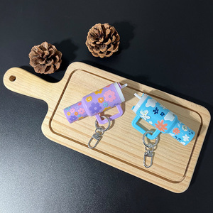 New <b>Mini</b> Cup Keychain 3D Charm Tumbler <b>Lipstick</b> Storage Holder Removable Lid Keychain Accessories - Product Image 3