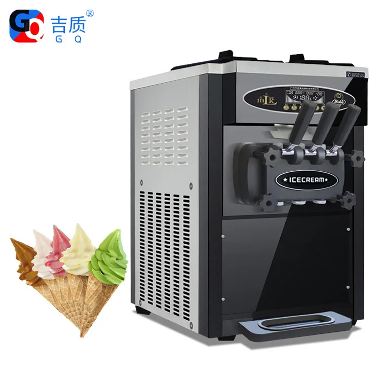 Máquina de helado KLS-F626T de escritorio, comercial, pequeña, automática, suave, para leche, tienda de té, compra de empresa