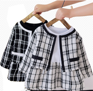 Conjunto <span class=keywords><strong>de</strong></span> <span class=keywords><strong>Ropa</strong></span> <span class=keywords><strong>de</strong></span> 2 Piezas para Bebé Niña <span class=keywords><strong>de</strong></span> Otoño Invierno para Fiestas, Abrigo <span class=keywords><strong>de</strong></span> Cuadros y Vestido Tutú <span class=keywords><strong>de</strong></span> Moda para Desfile - Product Image 1