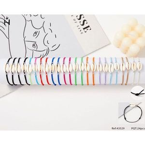 Braccialetti Elastici Colorati con Perline PULSERA TUBO 24pz Braccialetti alla Moda - Product Image 1