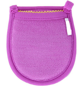 Maquillage nettoyage douche gommage visage mitaine <span class=keywords><strong>bambou</strong></span> exfoliant mitaines - Product Image 3