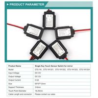 Interruptor Táctil Inteligente LED para Espejo, 12V 5A, Sensor, Clasificación IP20, Garantía de 2 Años, Producción de Fábrica China, Venta al Por Mayor