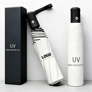 Parapluie pliant double usage avec logo personnalisé, extra large, protection solaire et pluie, cadeau promotionnel d'entreprise, vente en gros - Product Image 1