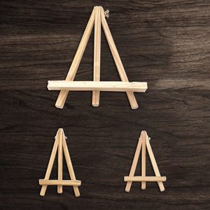 Cross-border desktop mini wooden display stand, mobile phone holder, mini triangular wooden <b>easel</b>, wooden ornament display rack - Product Image 1