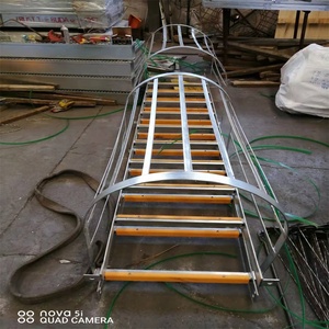 <span class=keywords><strong>Escalier</strong></span> extérieur en acier industriel personnalisé, plaque à carreaux noire, marches en acier, en solde - Product Image 5