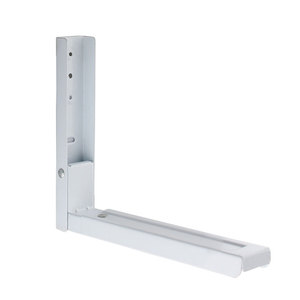 Soporte para horno microondas, soporte extensible de acero al carbono blanco para montaje en pared, accesorios de cocina - Product Image 1