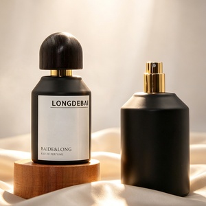 Hot Popular Frosted Clear Black <b>Empty</b> <b>Perfume</b> Spray <b>Bottle</b> 30ml 50ml 100ml Thick Glass <b>Perfume</b> <b>Bottle</b> with Mushroom Shaped Cap - Product Image 2
