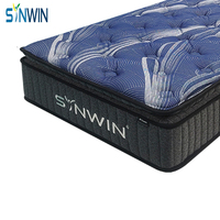 Matelas Premium Compressé de 34 cm à Fermeté Moyenne, Doté d'un Design Euro Top et de Ressorts Ensachés Avancés