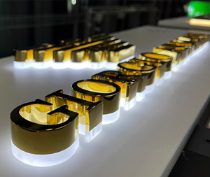 3D kanaalletter reclamebord met led-verlichting, op maat gemaakte logo's, backlit lichtreclame voor bedrijven en winkels. - Product Image 3