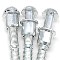 Tête dôme en aluminium 6.4*26 Bouton Collier et écrous Anneau de verrouillage rainuré Rivet avec écrou Collier