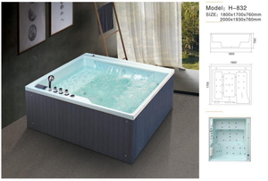 Vasca Idromassaggio da Esterno per <span class=keywords><strong>3</strong></span> Persone HG a Prezzo di Fabbrica, Vasca Idromassaggio di Lusso in Acrilico per Villa, Giardino, Hotel, Cortile - Product Image 4