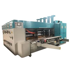 Scatola di cartone ondulata automatica flexo stampante slotter die-cutter stacker macchina per fare