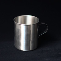 400ml enkelwandige roestvrijstalen beker met handvat, onbreekbare metalen drinkbeker voor thuis, bar, restaurant, kamperen