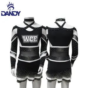 Sublimation Custom Performance Competition Ombre Wear Cheerleader Uniforms Dance Team Casual Cheer Uniform Girl Ladies