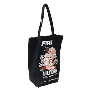 Phụ Nữ Của Tình Yêu Cổ Điển Mô Hình Trái Tim Vải Tote Túi Màu Đen Tái Sử Dụng Vải Mua Sắm Cho Mua Sắm - Product Image 4