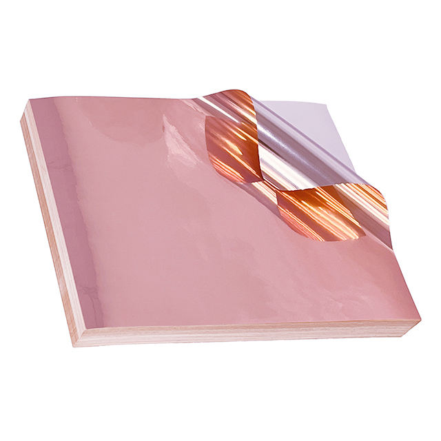 Feuille d'autocollant or rose