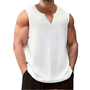 MELSFIT SPORTS Servicio OEM, Camiseta Deportiva Casual para Hombre, Estilo Motero, Poliéster/Algodón, Transpirable, Sin Mangas, Color Personalizado - Product Image 2