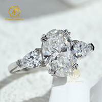 Bague de fiançailles en or massif 14k 18k avec diamant de laboratoire créé CVD HPHT certifié IGI, taille ovale, bijoux avec IGI