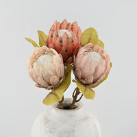 Fleur artificielle de protée royale en soie, haute simulation, faite à la main, 54 cm, grande fleur pour arche de mariage, hall d'hôtel, décoration de luxe pour la maison
