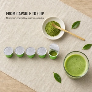 Cápsulas de Matcha Uji Source Especializadas, Compatibles con Máquinas Nespresso, Cápsulas de Té Verde Puro Orgánico, Servicio OEM - Product Image 1