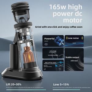 <span class=keywords><strong>Molinillo</strong></span> <span class=keywords><strong>de</strong></span> Café Eléctrico Totalmente Automático Estilo Italiano con Cuchillas <span class=keywords><strong>de</strong></span> Acero Inoxidable, Pequeño para Preparación Manual, para Uso Doméstico y Comercial - Product Image 3