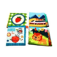 Vente flash Jouets éducatifs pour bébés et enfants, livres en tissu pour bébés, lot de 6