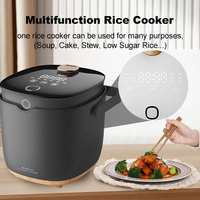 Minuteur de cuisine mignon, marque nationale, multifonctionnel, cuiseur multifonctionnel avec couvercle, cuiseur à riz électrique, mijoteuse, pot intérieur en plastique, appareil ménager numérique