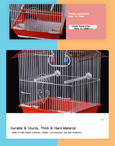 כלוב ציפורים מעור טיגריס, כלוב רבייה לתוכים, כלוב מתכת ביתי מברזל עם פלסטיק לציפורים בווילה - Product Image 6