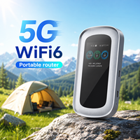 Router Móvil de Bolsillo 5G con Batería de Uso Global Openwrt, Router Inalámbrico de Doble Banda 5G LTE con Tarjeta SIM, Router de Viaje 5G