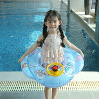 Bouée de natation gonflable en gros pour enfants avec volant, siège flottant épaissi en PVC, nouveauté