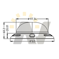 Luz de Advertencia para Minería NIGHTUP UFO de Perfil Bajo, 12V 24V, Alta Resistencia, LED de Alta Potencia, Luz Estroboscópica, Baliza, IP67, SAE R65, CE, UKCA