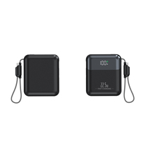 Chargeur portable, le plus petit chargeur de 10000 mAh 22,5 W à charge rapide, câble USB-C et accessoires de voyage, chargeur de taille mini