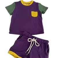 Hot Selling Baby Short Sleeve and Shorts Bamboo Set Custom Summer Boutique Baby Clothing Set Baby Pajama Set